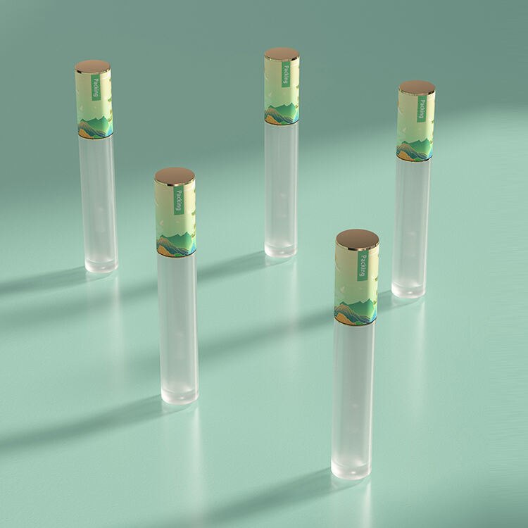 LG2011 New Trend Unique Custom logo Frosted Lip Gloss Wand Tubes,crystal clear Lip Gloss Tubes,private Label Tube Lip Glosses details