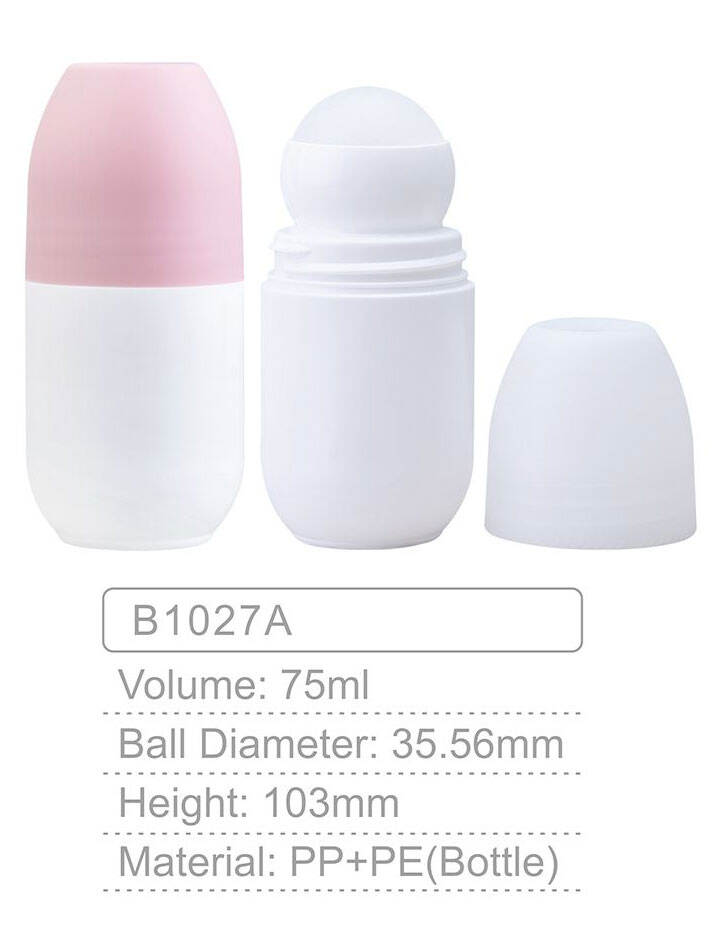 b1027a wholesale custom eco friendly 75ml empty plastic deodorant roller ball bottles empty roll on bottle containers-1