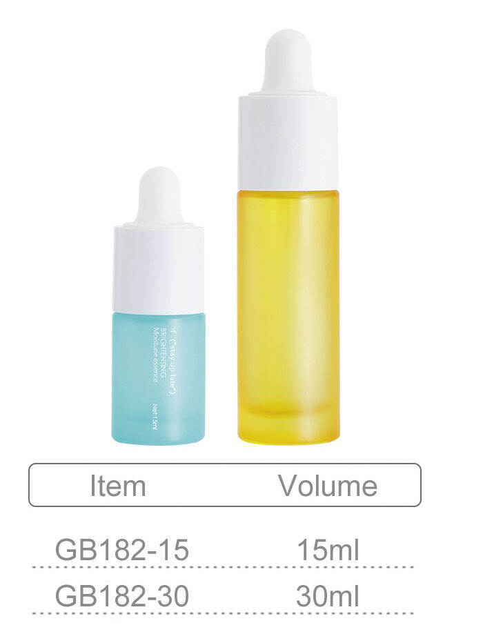 gb182 customized 15ml 30ml foundation bottle luxury glass hair oil perfume eye drop face serum glass dropper bottles with dropper-1
