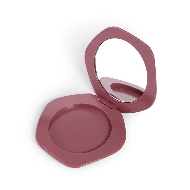 PC7083 Hexagon Shape Empty Makeup Palette Plastic Powder Compact Case Single Frost Eyeshadow Palette PS Material Blush Case details