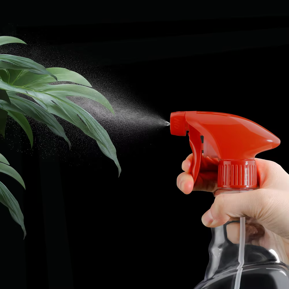 China Factory Supply Custom Chemical Fine Mist Professional Hand 28/410 Red Plastic Sprayer Trigger for Cleaning Bottle factory