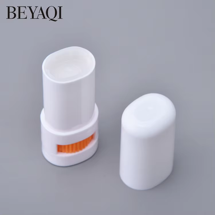 Antiperspirant 8.5g Manufacturer Regular Oblate White pink Custom logo Plastic Lip Balm Tubes Empty Lip Balm Stick Containers factory