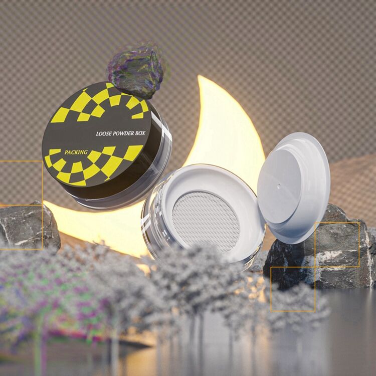 PC7044 Fashionable Colorful Special Design Factory Price Empty Loose Powder Powder Container,loose Powder Containers pink factory