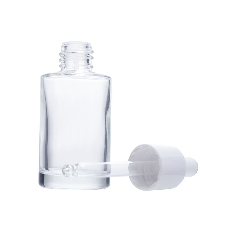 GB005 Luxury Round Transparent Empty Liquid Dropper Bottle Packaging,15ml Black Dropper Essential Glass Bottle,dropper Bottle 10ml