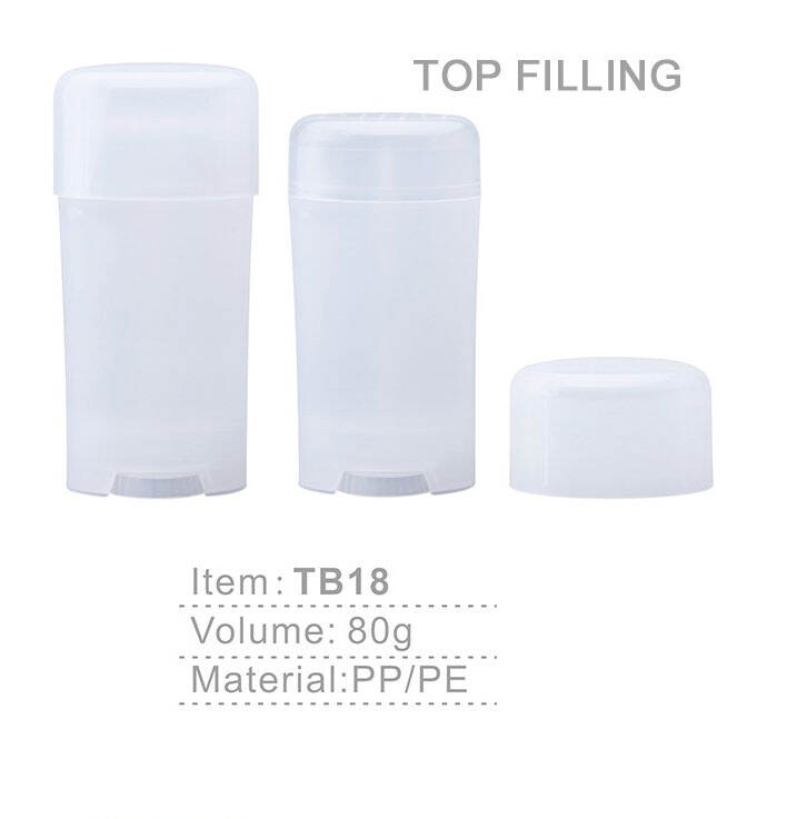 tb18 80g pe plastic roller bottle perfume body antiperspirant men women screen printing surface handling empty deodorant roll stick-1
