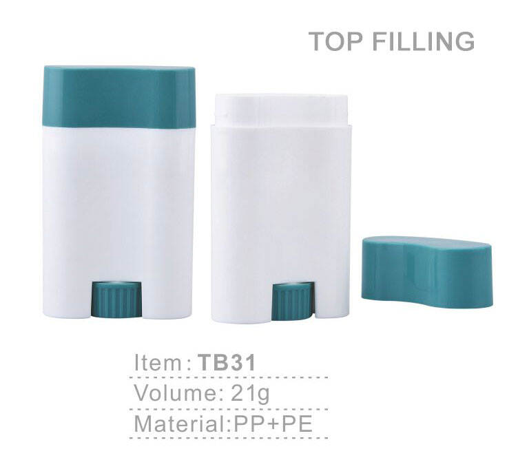tb31 wholesale pp plastic twist up 20g flat deodorant packaging stick containerrecipiente desodorante cosmetic deodorant bottle-1