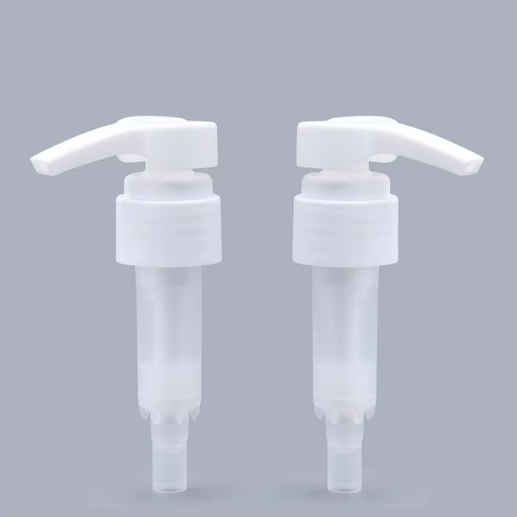 L5043 Custom Size Style Color 4.5cc 28mm Outer Spring White New Lotion Pump With Design,cosmetic Lotion Pump,shampoo Lotion Pump factory