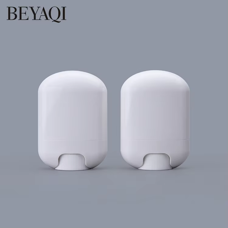 Empty 15g ABS Black White Plastic Flat Oval Deodorant Solid Perfume Stick Roll on Bottle Gel Deodorant Bottle Tube factory