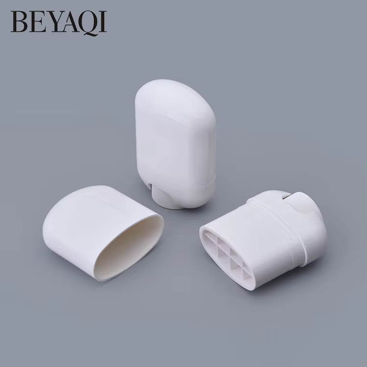 Empty 15g ABS Black White Plastic Flat Oval Deodorant Solid Perfume Stick Roll on Bottle Gel Deodorant Bottle Tube supplier