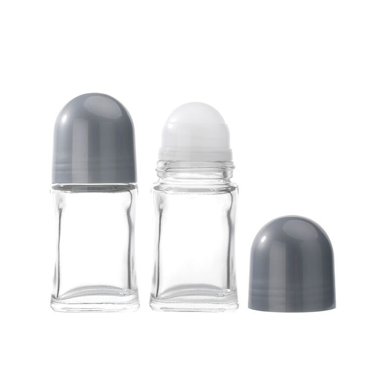 B2001 Custom Transparent Essential Oil 50ml Glass Roll on Deodorant Bottles,glass Roll on Bottle,roll-on Perfume Bottle Quality