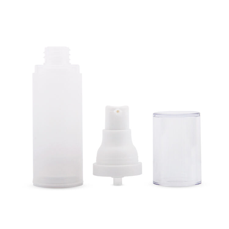 A24 Frosted Airless Plastic Cosmetic Lotion Pump Vacuum 15ml 30ml 50ml Airless Bottle Packaging for Face Masks and Shampoo factory