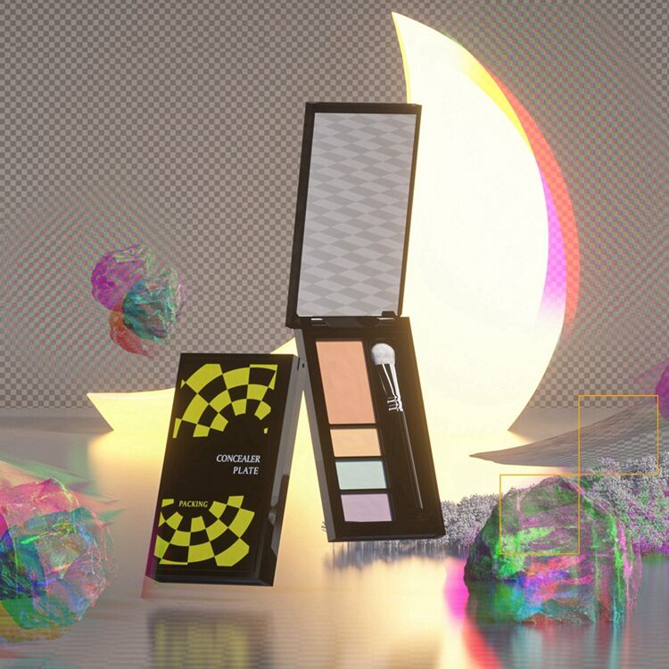 PC7041 High Quality 4 Colors Multifunctional Luxury Custom Eyeshadow case With Mirror,eyeshadow Palette Container case details