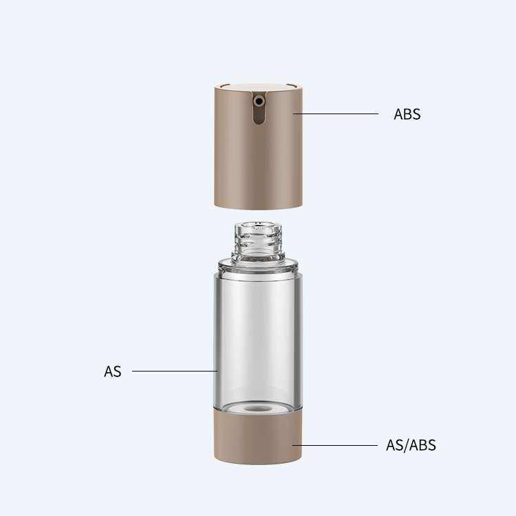 a03 empty cosmetic wholesale oem 30ml 50ml 15ml red luxury airless bottle for lotionpp white airless pump bottle with screw cap-1