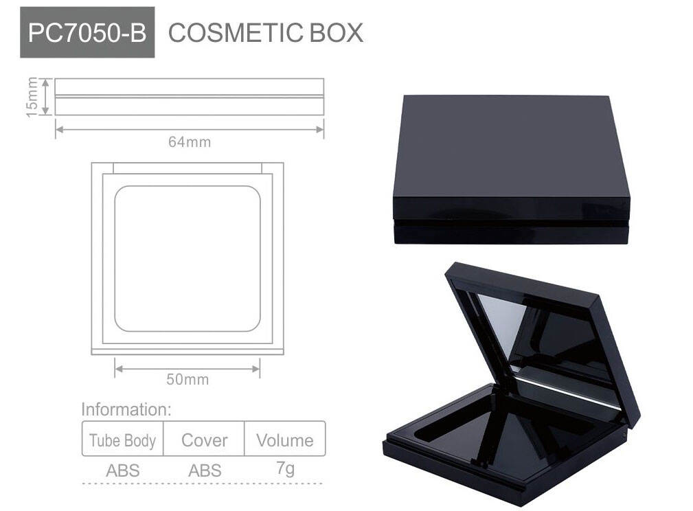 pc7050 b wholesale private label custom luxury fashion highlight powder caseblush compact empty case silverblush case packaging-1