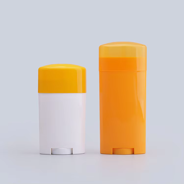 Factory Supply 28g 71g White Yellow Deodorant Stick Tube Top Filling Empty Cosmetic Deodorant Container factory