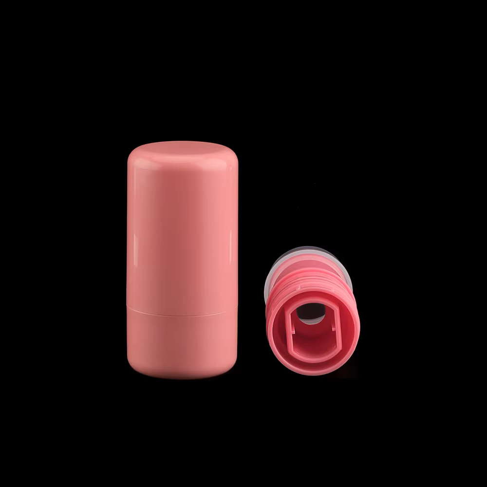 New Lip and Cheek Dual-purpose Pocket Blush Cream Stick Wrapping Material 5g Lipstick Tube Rotating Empty Pink Tube supplier