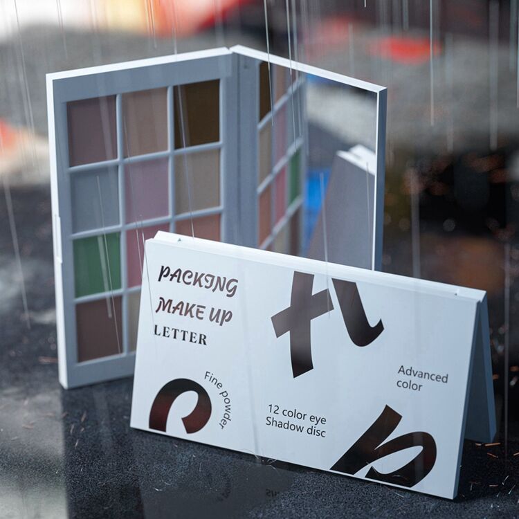 PC7040 ECO Fashionable Colorful Elegant 12 Colors Eyeshadow Compact Case,empty Plastic square Eyeshadow Case,luxury Eyeshadow case details