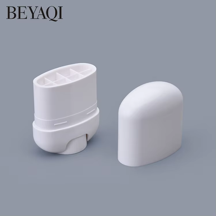 Empty 15g ABS Black White Plastic Flat Oval Deodorant Solid Perfume Stick Roll on Bottle Gel Deodorant Bottle Tube manufacture