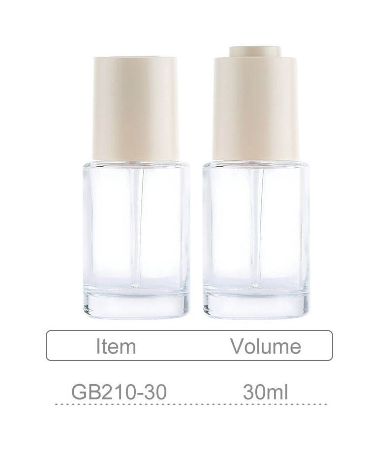 gb210 30ml private label high grade clear glass dropper bottle supplier face serum oil skincare packaging-1