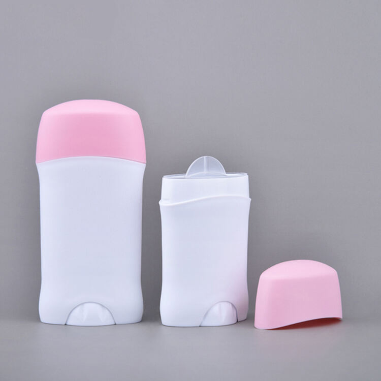 TB27 30g 50g 75g Empty Cosmetic Tube Flat Oval Plastic PP Perfume Deodorant Cream Sunscreen Blush Lipstick Lip Balm Stick Bottle