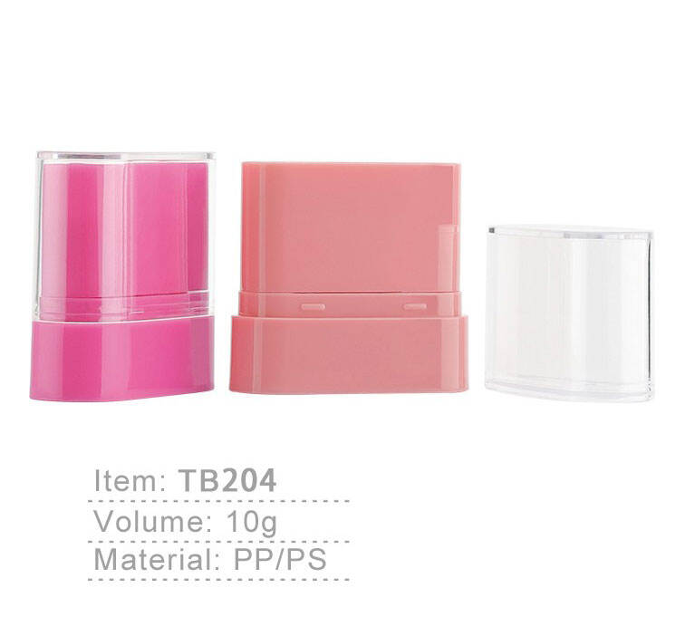 tb204 custom color logo 10g plastic packaging cosmetic container blush stick sunscreen bottle for skin care-1