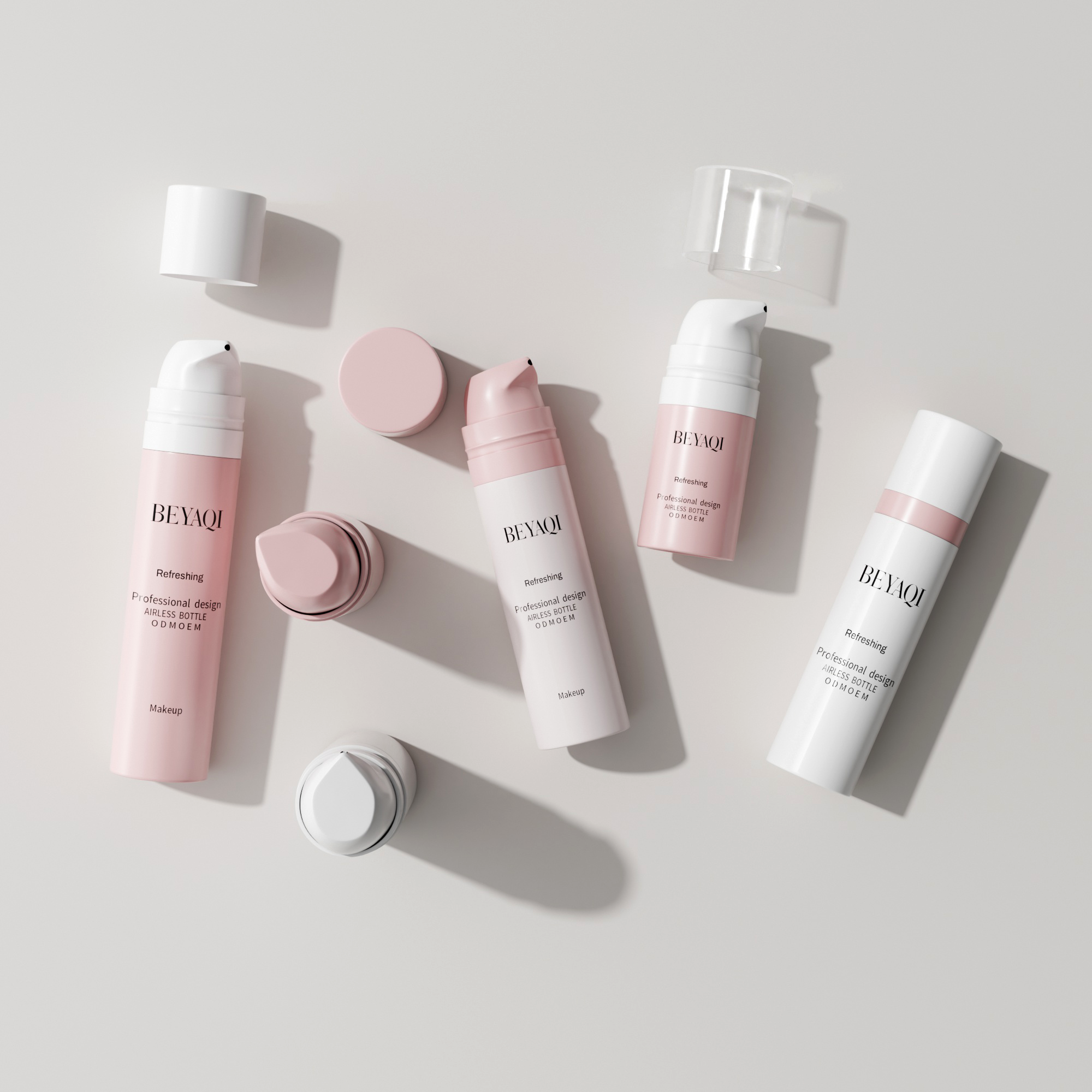 A22 5ml 15ml Skincare Empty Foam Pump Lotion Airless Bottle,Wholesale Private Eco-friendly White Matte Airless Cream Bottle 10 ml details