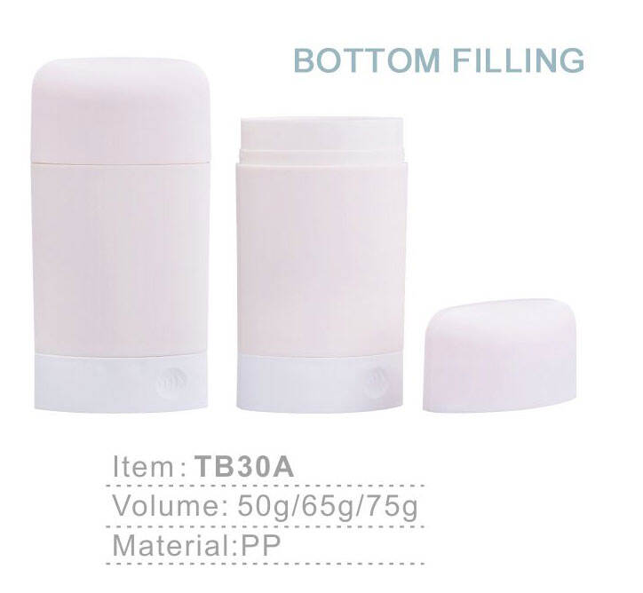tb30a oval oem 50g 65g 75g pink pp empty bottle solid rods sunscreen stick bottle deodorant stick container-1