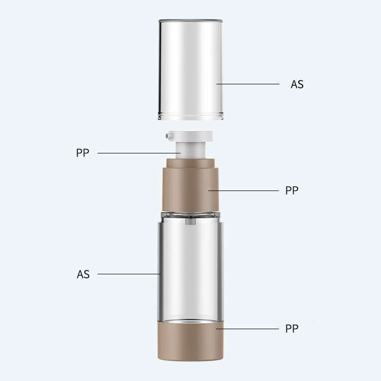 a12 custom luxury 15ml 30ml 50ml white cosmetic vacuum airless pump bottle pump biodegradable plastic airless pump bottle-2