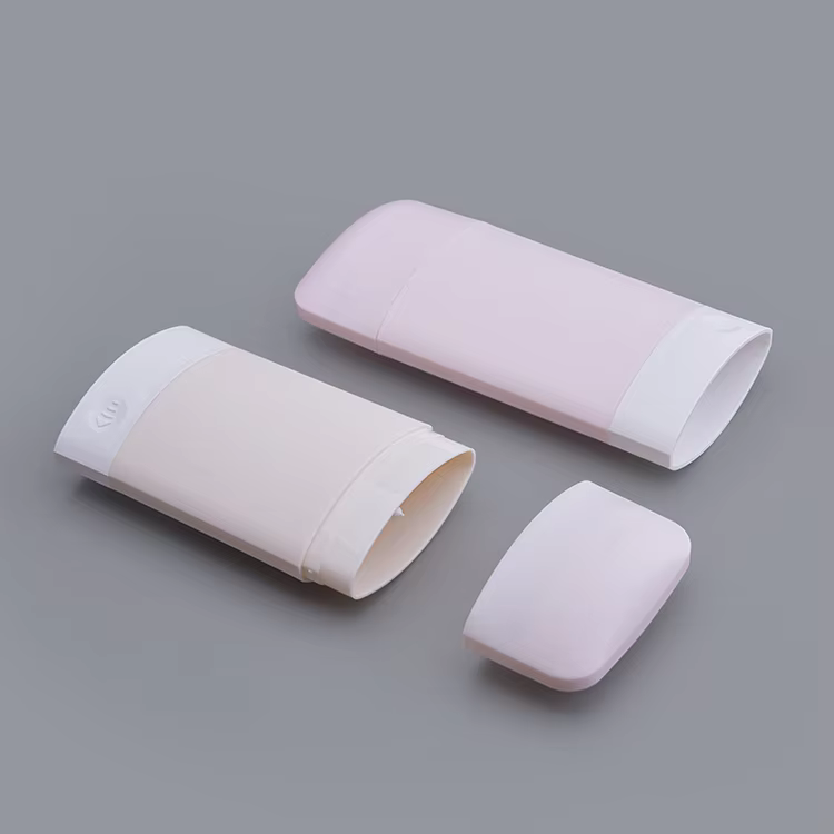 Oval OEM 50g 65g 75g Pink PP Empty Bottle Solid Rods Sunscreen Stick Bottle Deodorant Stick Container manufacture