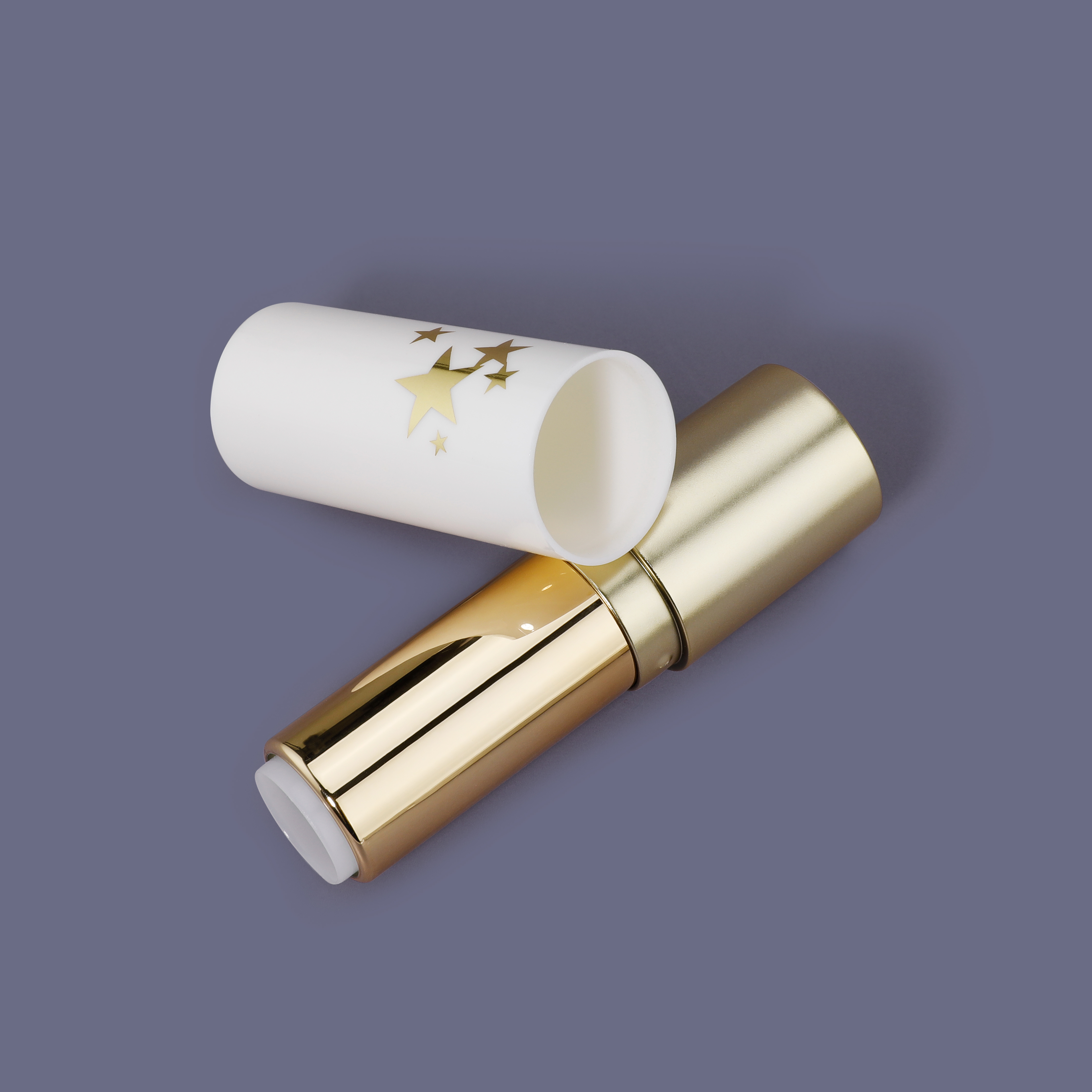 TB07 Cosmetic Packaging Factory Wholesale Empty Lip Balm Packaging Container Mini 4 g Round Plastic White Gold Stick Lipstick Tubes
