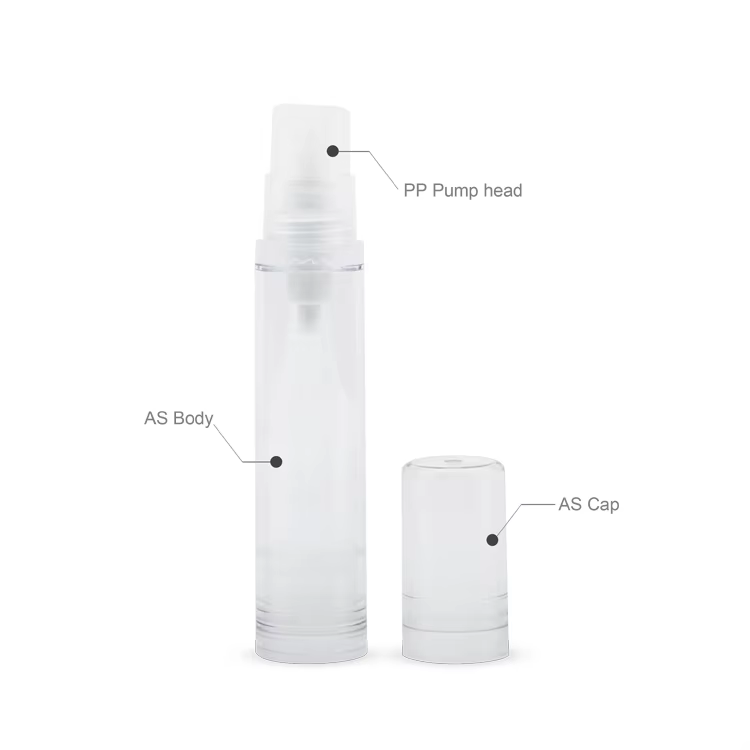 A05 Luxury 5ml 10ml 12ml 15ml Refillable Eco-friendly Airless Pump Bottle Cosmetic Package Container Bottle supplier