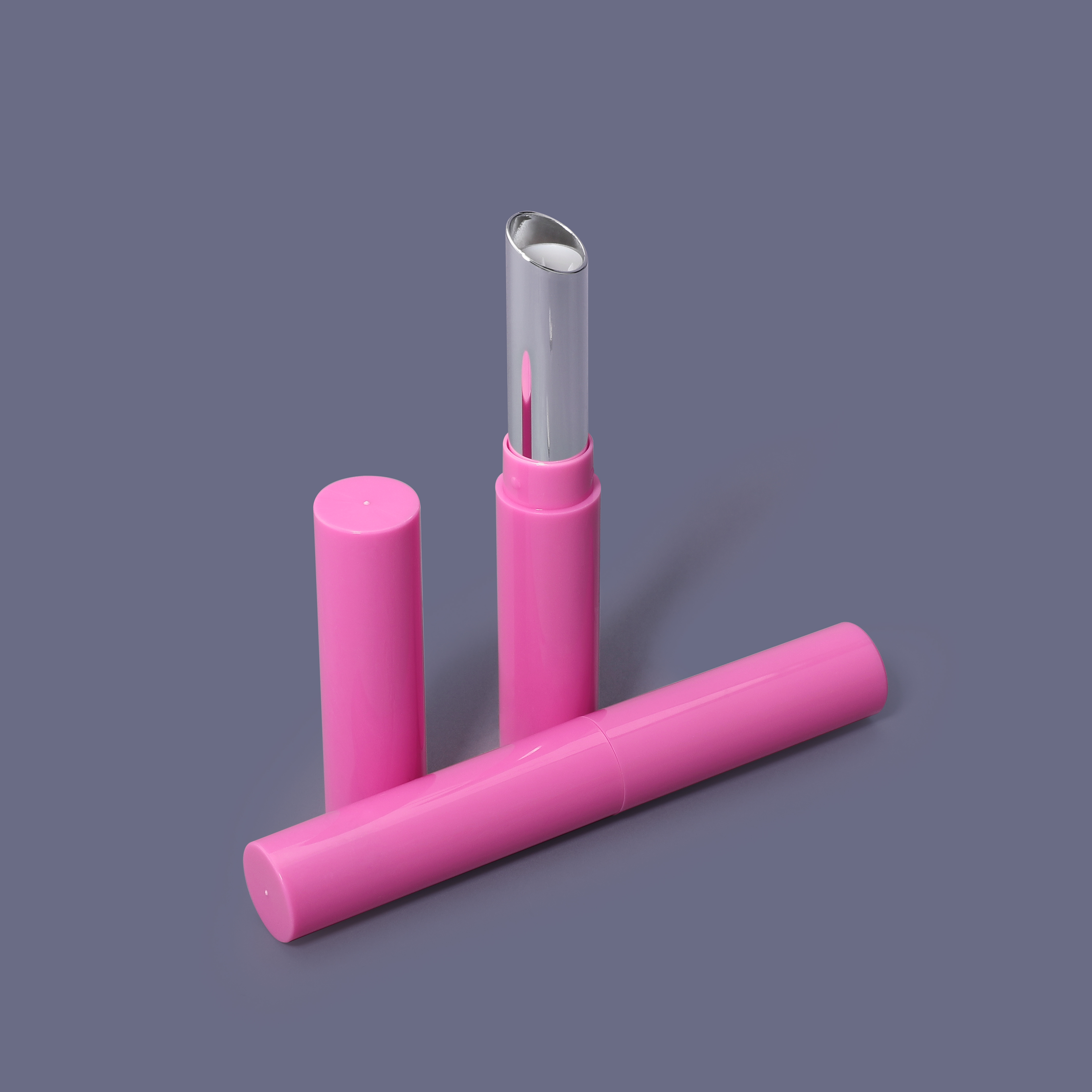 TB10 Wholesale Cheap Empty Colorful Skinny Pink Round Cosmetic Plastic Lipstick Container Custom Lipstick Tube Packaging