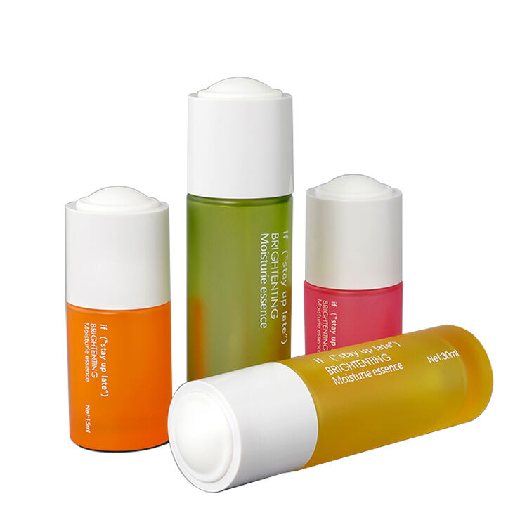 GB181 Hot Selling Custom Color Skin Care Serum 30ml Eye Dropper Bottle 1 oz Flat Shoulder pink Dropper Bottle for Essential Oil