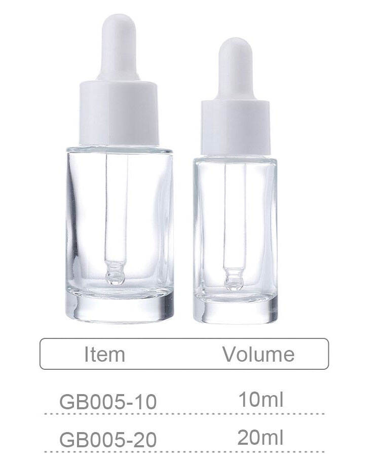 gb005 luxury round transparent empty liquid dropper bottle packaging15ml black dropper essential glass bottledropper bottle 10ml-1