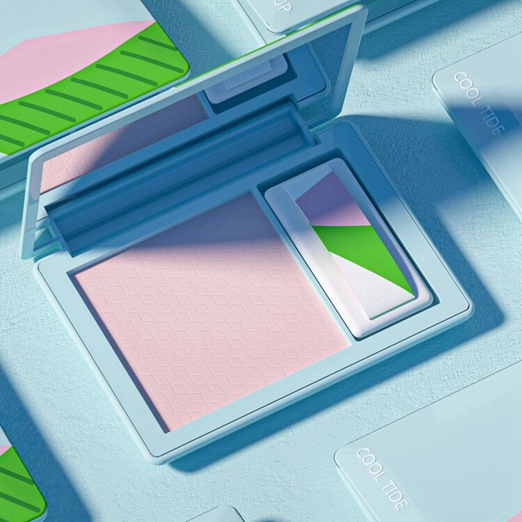 PC7055 Aesthetic Cosmetic Packaging Rectangle Eyeshadow case With Mirror,fashion Eyeshadow Case,eyeshadow Palette Plastic case details