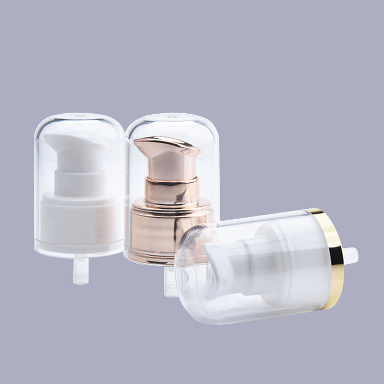 L5503 24/410 Metal Gold Plastic Cosmetic Eye Lotion Cream Pump,Eye Treatment Cream Pump,Press Dispenser Cream Treatment Pump With Cap
