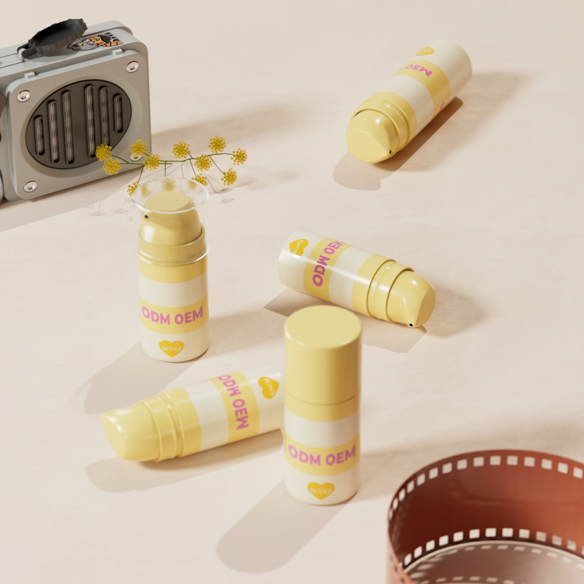 A22 5ml 15ml Skincare Empty Foam Pump Lotion Airless Bottle,Wholesale Private Eco-friendly White Matte Airless Cream Bottle 10 ml details