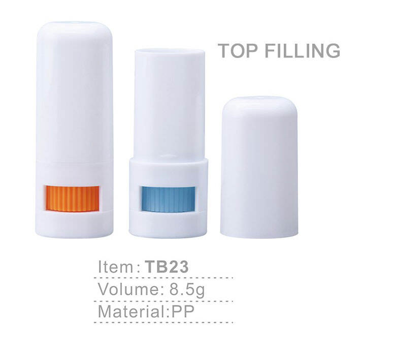 tb23 antiperspirant 85g manufacturer regular oblate white pink custom logo plastic lip balm tubes empty lip balm stick containers-1