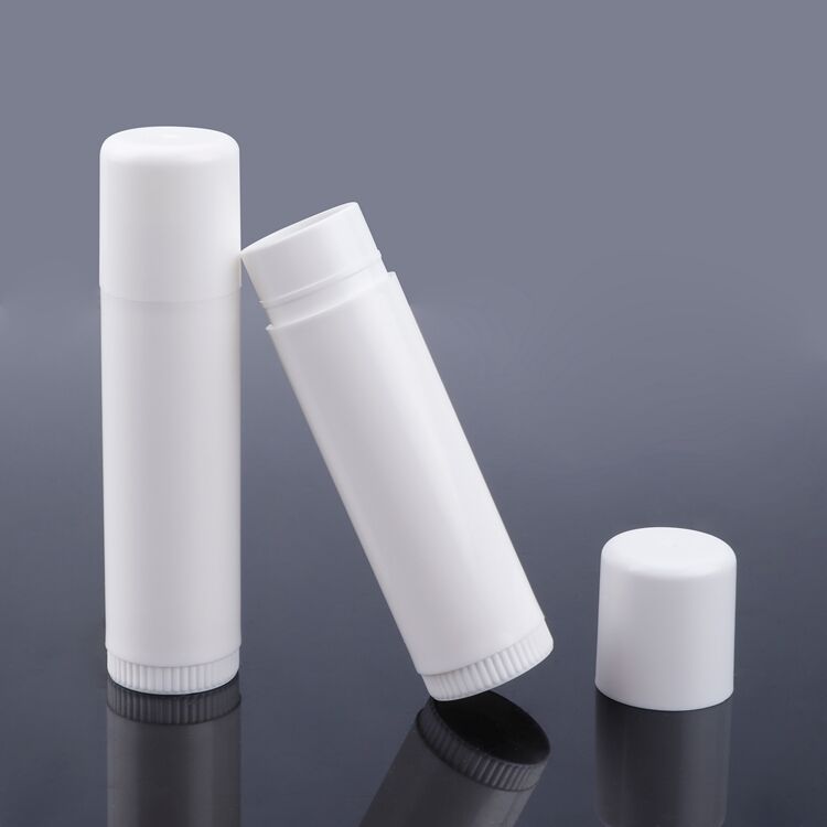 TB02 Premium Quality Cosmetic Manufacture 5g 15g Mini White Round Shape Rotate Moisturizing Empty Lip Balm Tubes,slim Lip Balm Tube factory