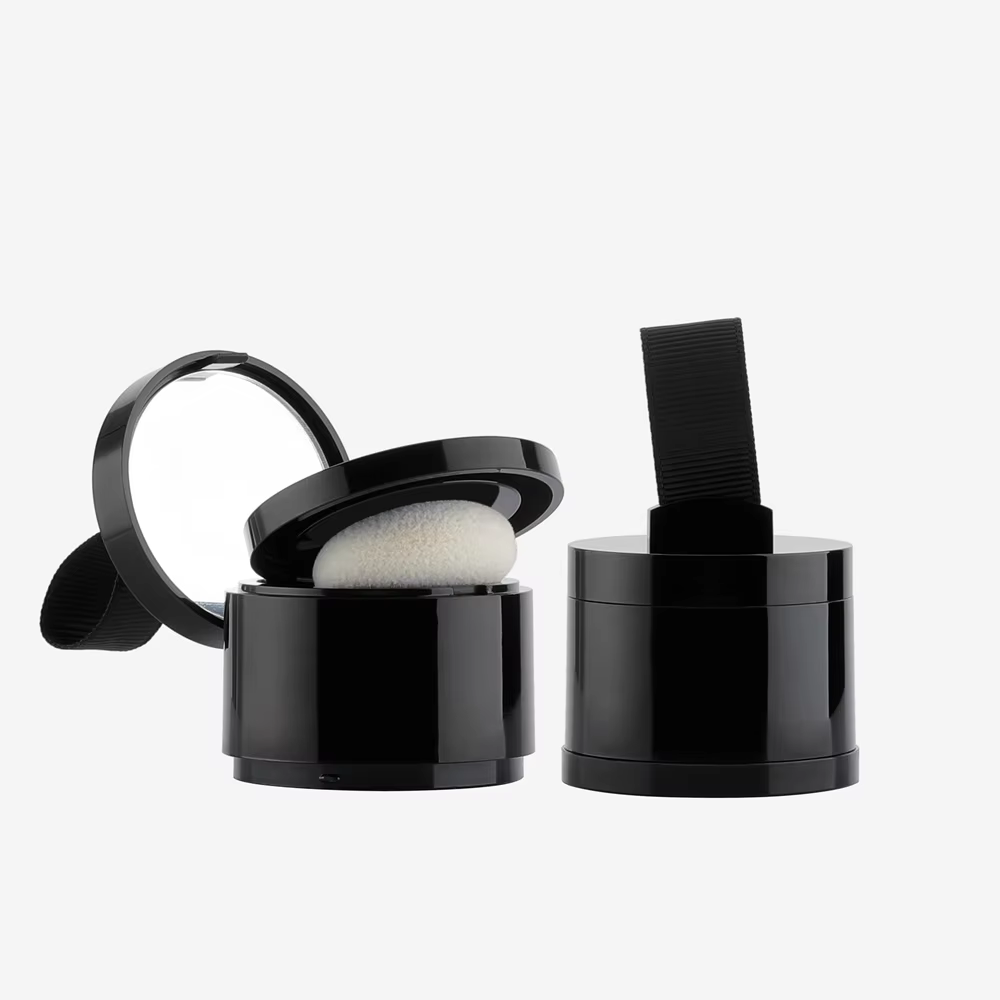 Wholesale 4g Cosmetic Plastic Blush Powder Puff Case Sponge Bottle Hairline Shadow Empty Loose Powder Container With Brush supplier