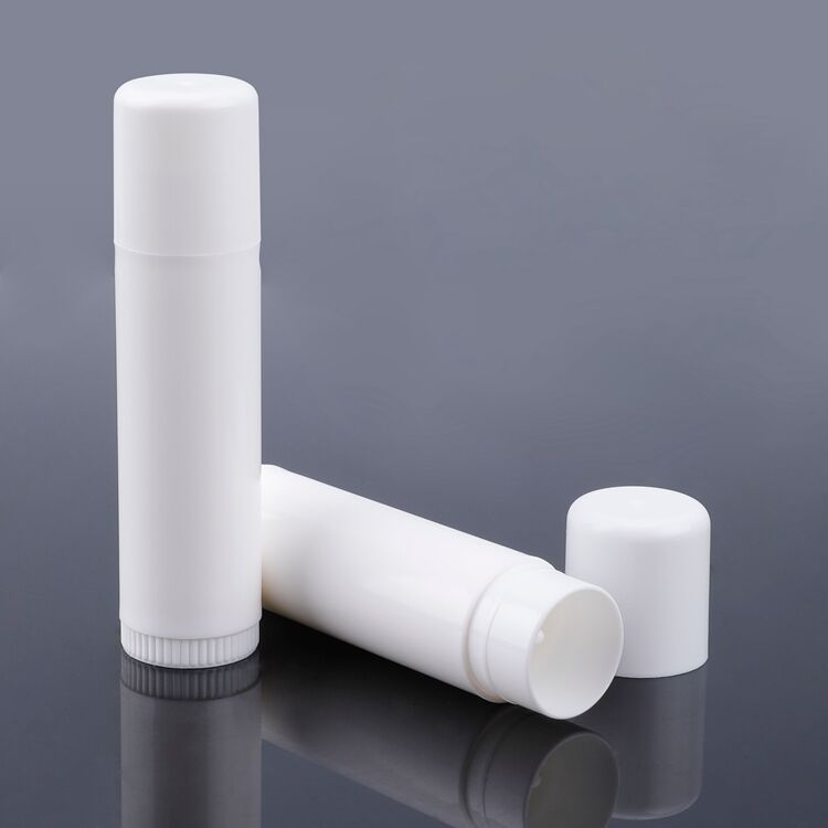 TB02 Premium Quality Cosmetic Manufacture 5g 15g Mini White Round Shape Rotate Moisturizing Empty Lip Balm Tubes,slim Lip Balm Tube factory
