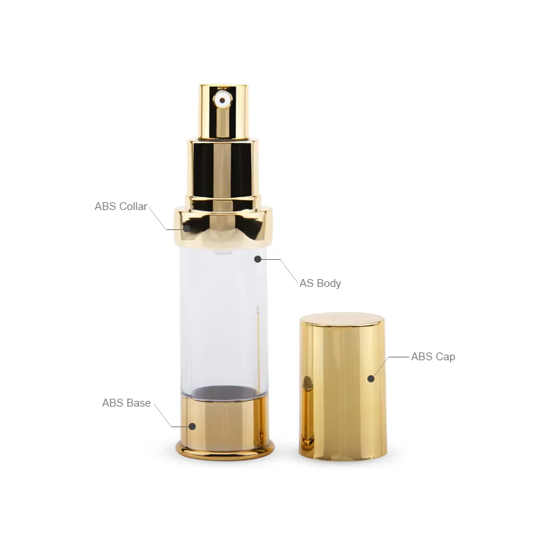 A09 15ml 20ml 30ml Skin Care Packaging Vacuum Cream Airtight Screw Cap Airless Pump Lotion Bottle details