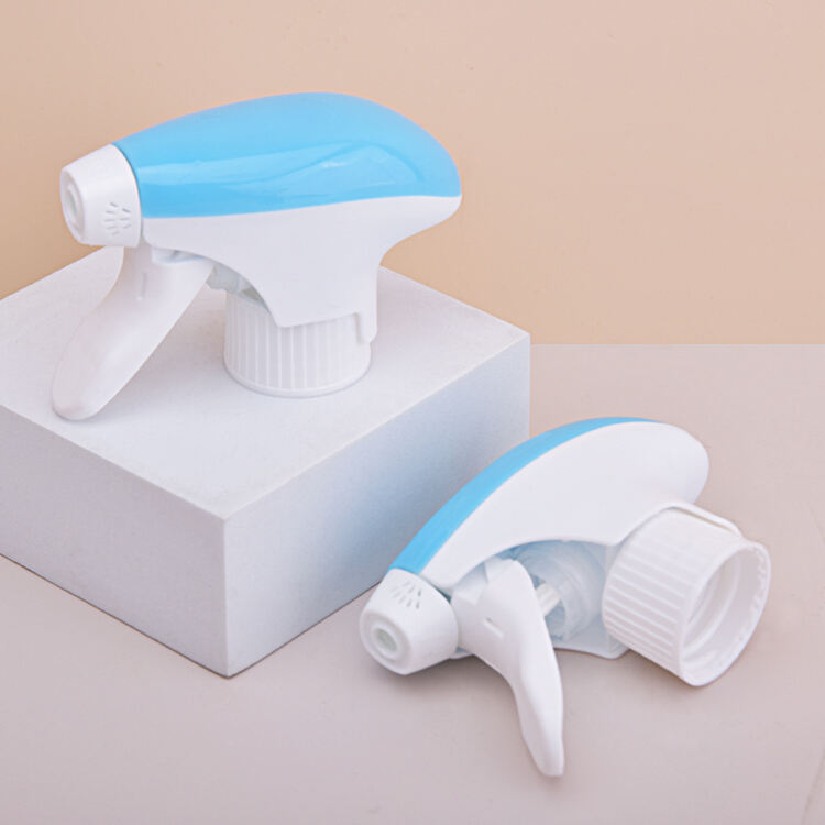 T3332 Free Sample Chemical Resistant Blue White Dual-shell Design 28/410 28/400 Ratchet Foam Nozzle Trigger Sprayer for Detergent Chemical supplier