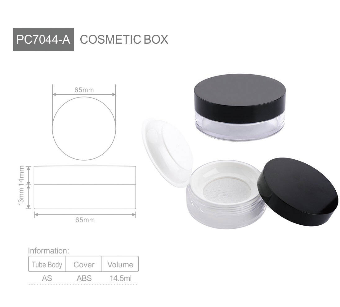 pc7044 fashionable colorful special design factory price empty loose powder powder containerloose powder containers pink-1