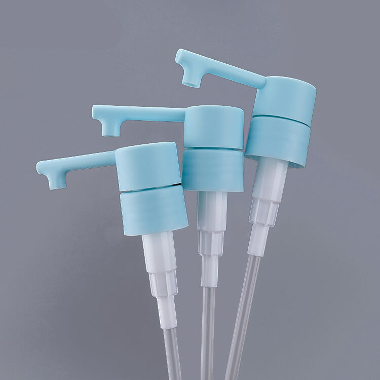 L5046 Manufacture Long Nozzle PCR Cosmetic Liquid 28/410 Lotion Pump Head,Outer Spring Lotion Treatment Pump,Outer Spring Lotion Pump