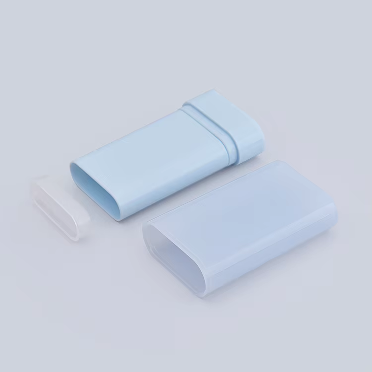 Factory 19g Flat Shaped Sun Protection Stick Bottle for Skincare,Blue Color Bottom Filling Deodorant Container 19g supplier