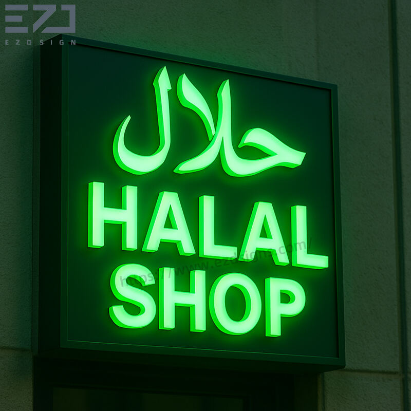 Insegna del Negozio Halal