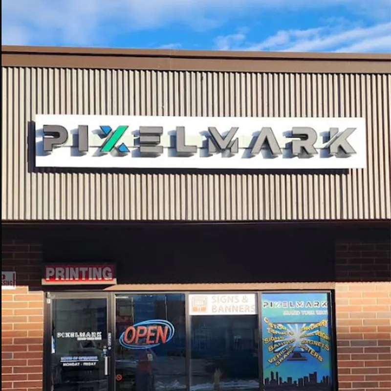 Outdoor Sign with Track