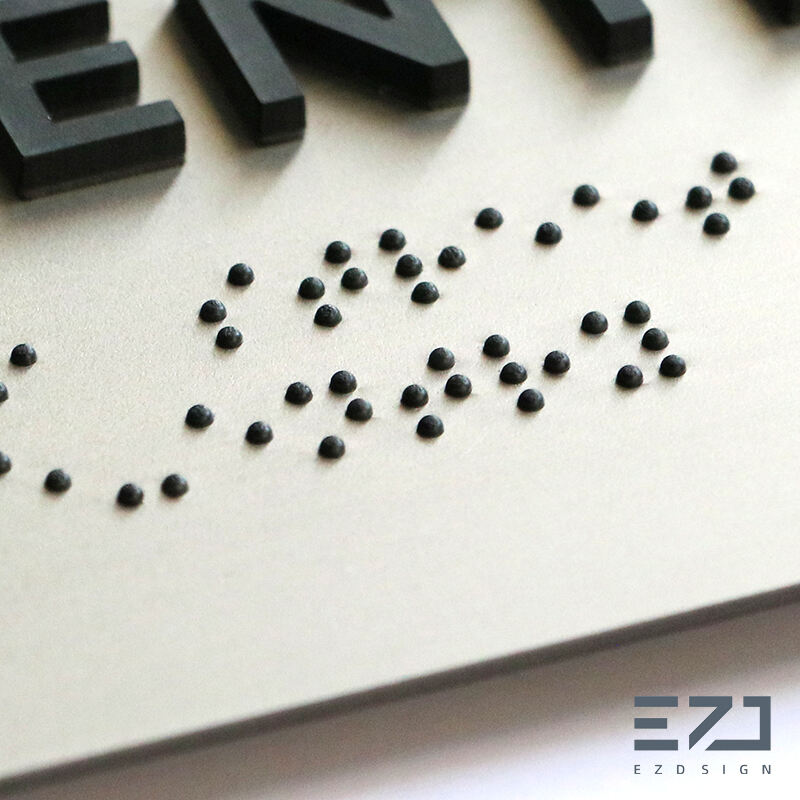 Stainless steel Braille sign