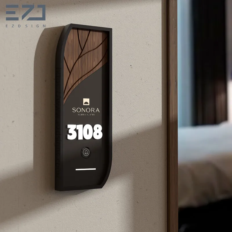 Hotel Door Sign with Doorbell